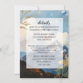 Gouden berg rollende heuvels met wolken landschap kaart (Achterkant)