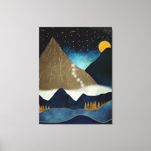 Gouden Bergbeklimmers Canvas Afdruk (Voorkant)