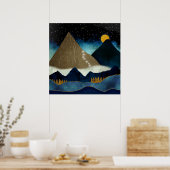 Gouden Bergbeklimmers Poster (Keuken)