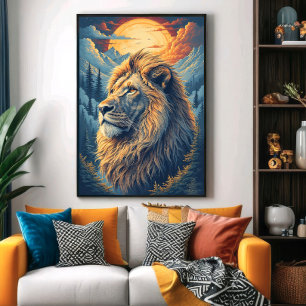 Gouden Bergleeuw Poster