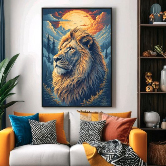 Gouden Bergleeuw Poster