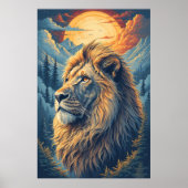 Gouden Bergleeuw Poster (Voorkant)