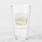Gouden Bergreflectie Aquarel Glas Cup (Achterkant)
