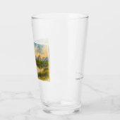 Gouden Bergreflectie Aquarel Glas Cup (Links)