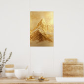 Gouden bergtop poster (Keuken)