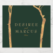 Gouden berken bier etiket (Enkel label)