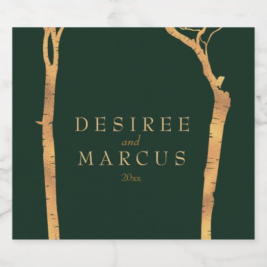 Gouden berken bier etiket (Enkel label)