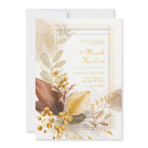 Gouden Bes Sienna Blad Botanische Bruiloft