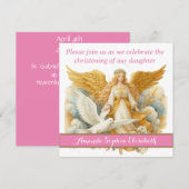 Gouden Beschermengel met witte vogel Kaart (Voorkant / Achterkant)
