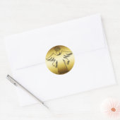 GOUDEN BESCHERMENGEL RONDE STICKER (Envelop)