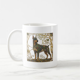 Gouden Beschermer: Secession Dobermann Pincher Koffiemok