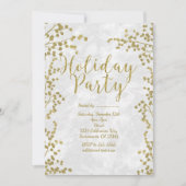 Gouden Bessen Kerstfeest Winter Uitnodigingen (Voorkant)