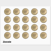 Gouden Best Man Monogram Klassieke Ronde Sticker (Vel)
