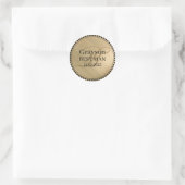 Gouden Best Man Monogram Klassieke Ronde Sticker (Tas)