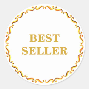 Gouden Best Verkochte & Elegante Gouden Frame Klas Ronde Sticker