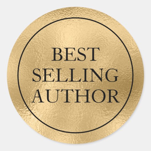 Gouden best verkopende auteur ronde sticker (Voorkant)