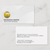 Gouden Bestek Logo | Culinair | Restaurant Visitekaartje (Voorkant / Achterkant)