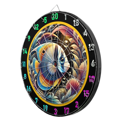 Gouden Betta Dartboard Party Decor Dartbord (Voorkant Rechts)