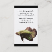 Gouden Betta Siamese kempvis Visitekaartje (Achterkant)