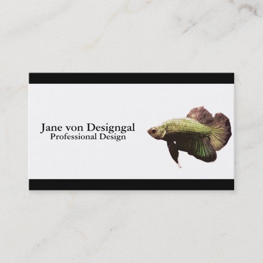 Gouden Betta Siamese kempvis Visitekaartje (Voorkant)