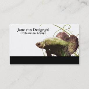 Gouden Betta Siamese kempvis Visitekaartje