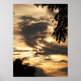 Gouden Bewolkte Zonsopgang Poster