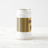 Gouden Bier! op gouden ontwerp #1 Stein Bierpul (Center)