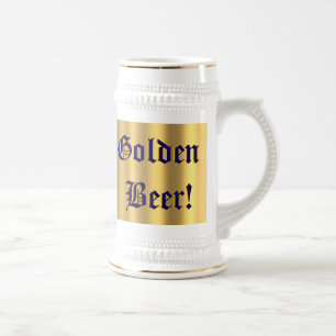 Gouden Bier! op gouden ontwerp #1 Stein Bierpul