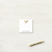 Gouden Bij Aangepaste Naam Persoonlijk Post-it® Notes (Op bureau)