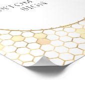 Gouden Bij Feestelijk Op Maat Gemaakt Tekstbord  Poster (Hoek)