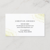 gouden bij op FAUX glitter honingraat Visitekaartje (Achterkant)