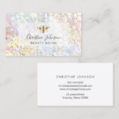 gouden bij op FAUX glitter waterverf abstract Visitekaartje (Voorkant / Achterkant)