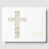 Gouden Bijbelverzen uit Johannes 14 Geheugen Gastb Gastenboek (Voorkant)