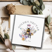  Gouden Bijen Logo Honingbij Imker Vierkante Visitekaartje