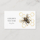  Gouden Bijen Logo Honingbij Imker Visitekaartje (Voorkant)