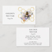 Gouden Bijen Logo Honingbij Imker Visitekaartje (Voorkant / Achterkant)