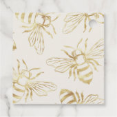  gouden bijenkoningin apiary monogram honingpot bedankjes labels (Achterkant)