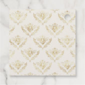  gouden bijenkoningin apiary monogram honingpot bedankjes labels (Achterkant)