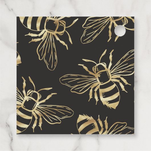  gouden bijenkoningin apiary monogram honingpot bedankjes labels (Achterkant)