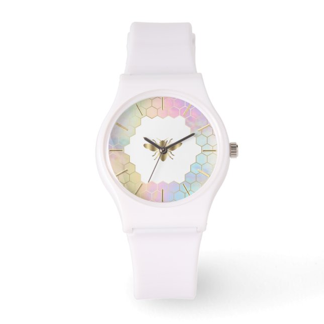 gouden bijenontwerp horloge (Voorkant)