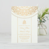 gouden Bismillah Muslim Wedding Invitations Kaart (Staand voorkant)