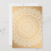 gouden Bismillah Muslim Wedding Invitations Kaart (Achterkant)