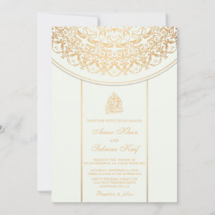 gouden Bismillah Muslim Wedding Invitations Kaart