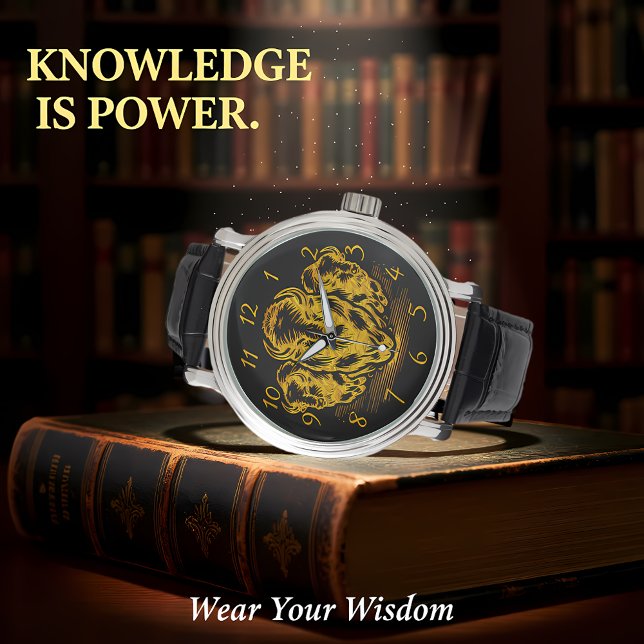 Gouden Bison Stampede in een Wild Prairie-omgeving Horloge (Creator heeft geüpload)