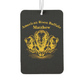 Gouden Bison Stampede in een Wild Prairie-omgeving Luchtverfrisser (Achterkant)