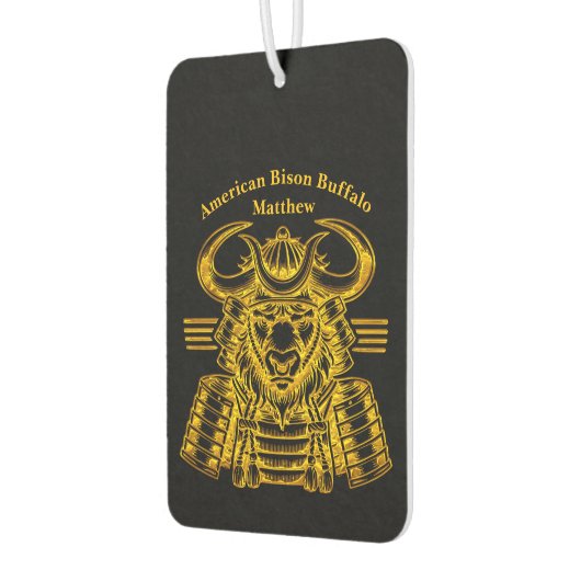 Gouden Bison Warrior Design in Samurai Armor Luchtverfrisser (Links)