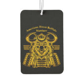 Gouden Bison Warrior Design in Samurai Armor Luchtverfrisser (Achterkant)