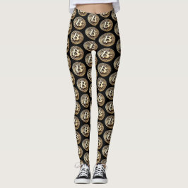 Gouden Bitcoin Digitale Cash Cryptocurrency Leggings