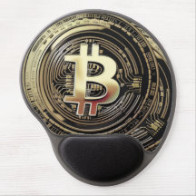Gouden Bitcoin Gel Mousepad
