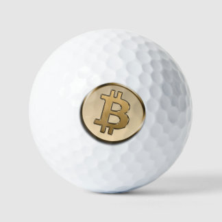 Gouden Bitcoin Golfballen